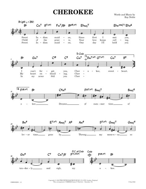 Cherokee Lead Sheet