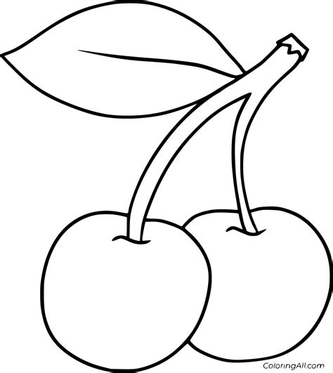 Cherry Coloring Pages Free Coloring Pages Pictures For Colouring For Kids Fruit - Pictures For Colouring For Kids Fruit