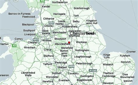 chesterfield derbyshire map