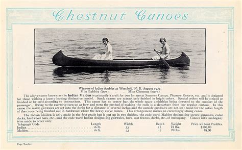 Chestnut Canoe Catalogue