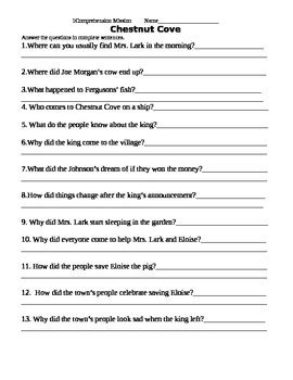chestnut cove study guide answers