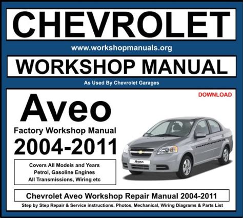 Read Chevrolet Aveo Service Repair Manual 2004 2010 4 000 