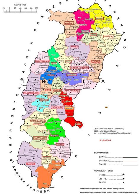 Chhattisgarh New Map
