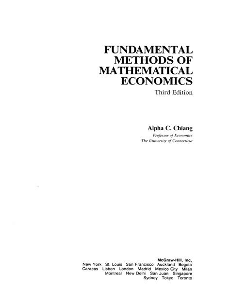 Download Chiang Mathematical Economics Pdf Wordpress 