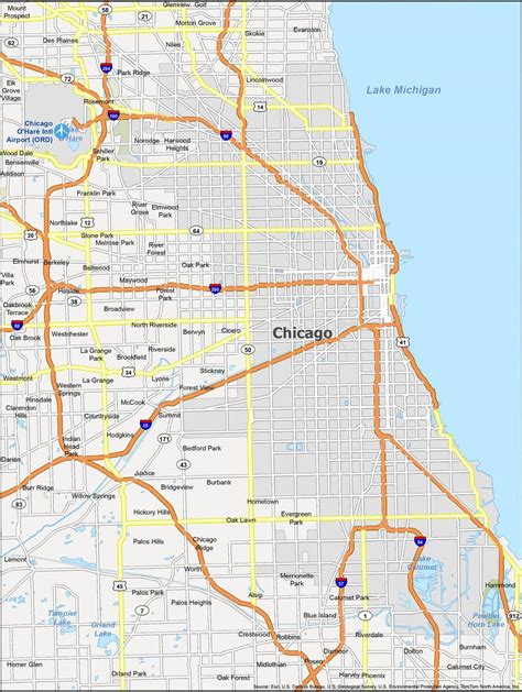 chicago illinois map