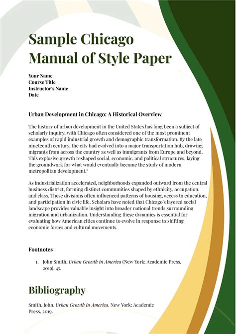 Chicago Manual Of Style Sample Paper