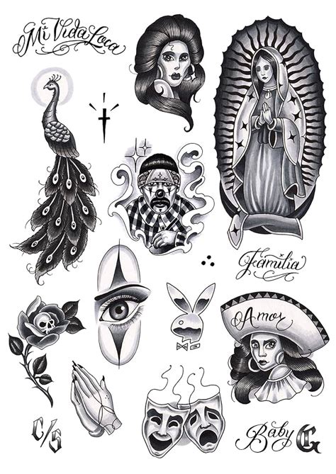 Chicano Tattoo Flash