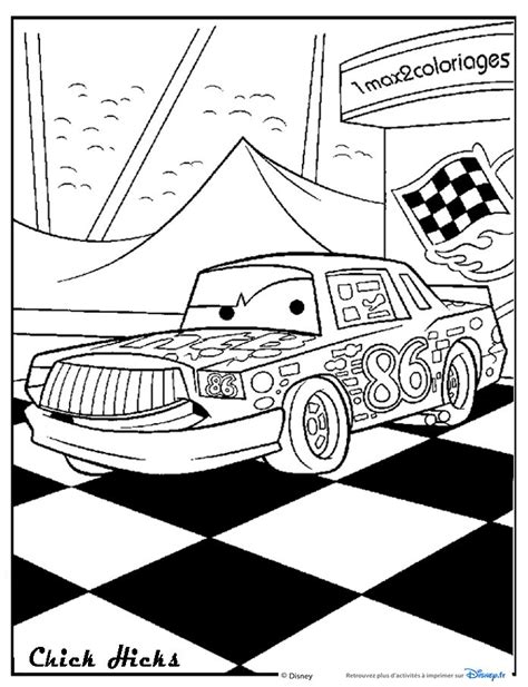 chick hicks cars coloring page