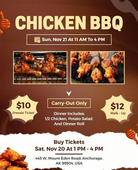 chicken bbq flyer template