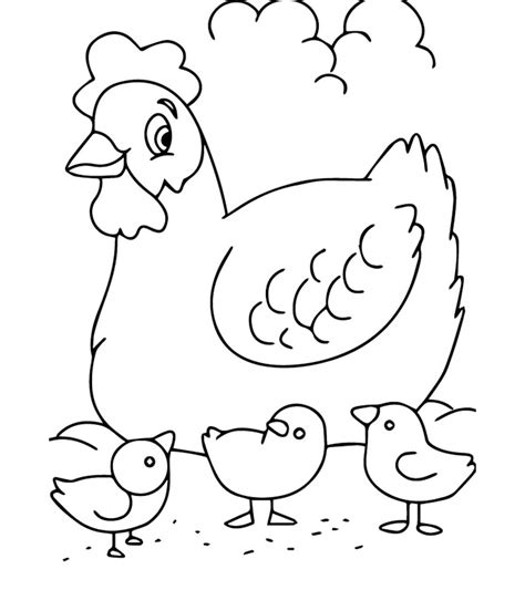 Chicken Family Coloring Page Free Printable Coloring Pages Chicken Pictures To Color - Chicken Pictures To Color