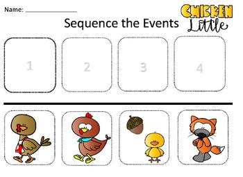 Chicken Little Sequencing Activities