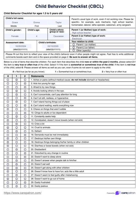 Read Child Behavior Checklist Cbcl Tslat 