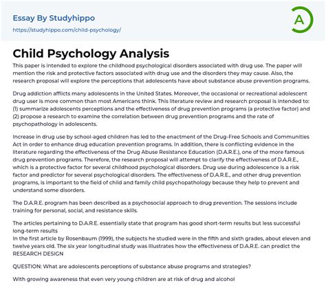 Full Download Child Psychology Research Paper 