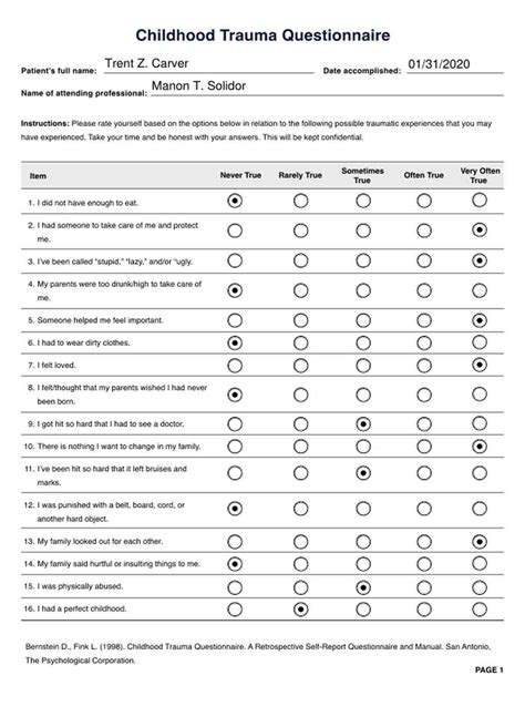 Childhood Trauma Questionnaire