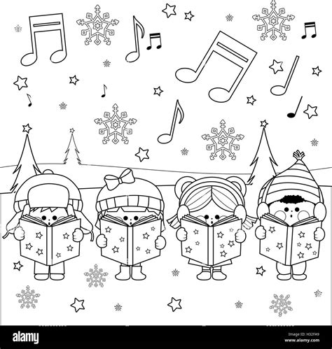 Children And Christmas Carols Coloring Page Printable Game A Christmas Carol Coloring Pages - A Christmas Carol Coloring Pages