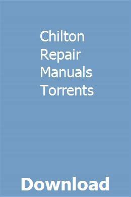Read Chilton Manual Torrent File Type Pdf 