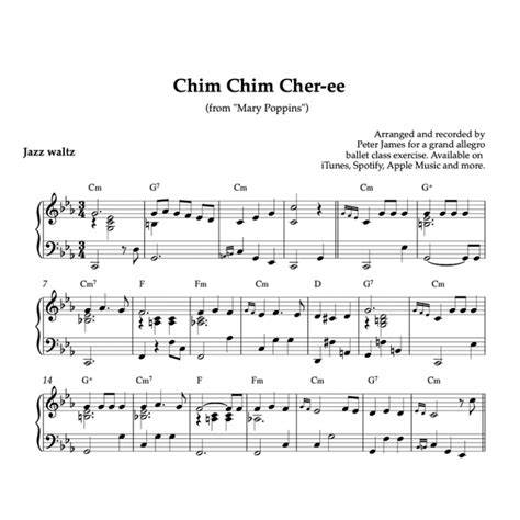 chim chim cheree piano sheet music