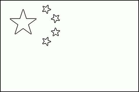 China Flag Coloring Country Flags Chinese Flag Coloring Page - Chinese Flag Coloring Page