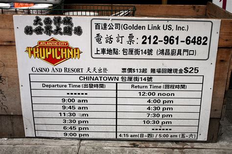 chinatown bus schedule to horseshoe casino