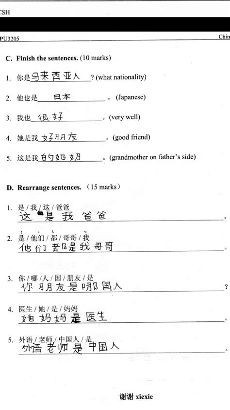 chinese 2 practice cbe