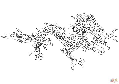 Chinese Character Coloring Pages   Chinese Dragon Coloring Page Coloringcrew Com - Chinese Character Coloring Pages