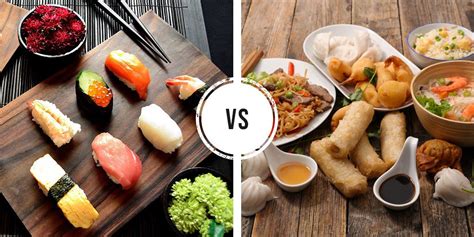 chinese food vs japanese food