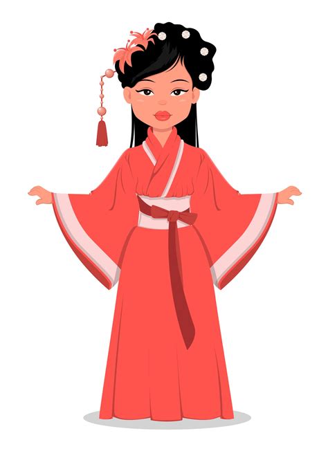 chinese girl illustration