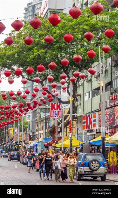 Chinese Red Lanterns Across Iconic Jalan Alor Street Bukit Bintang  Kuala Lumpur Malaysia Stock Photo - Bintang Toto