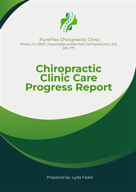 Chiropractic Progress Report Template