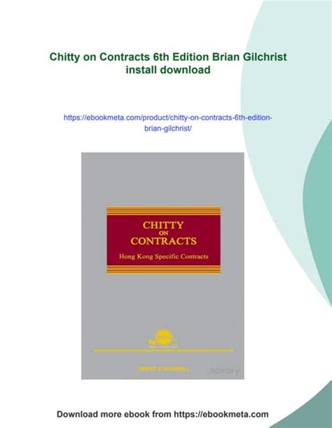 Chitty On Contracts Pdf