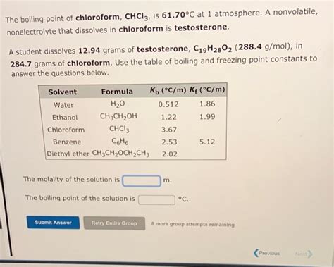 Chloroform Boiling Point