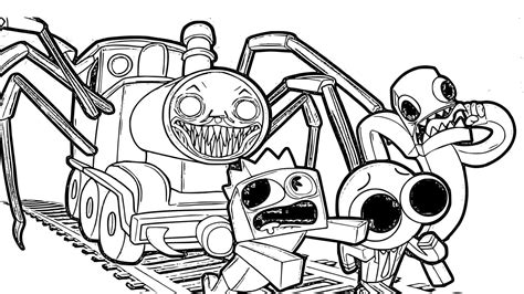 Cho Choo Charles Monster Train Coloring Page Choo Choo Train Coloring Pages - Choo Choo Train Coloring Pages