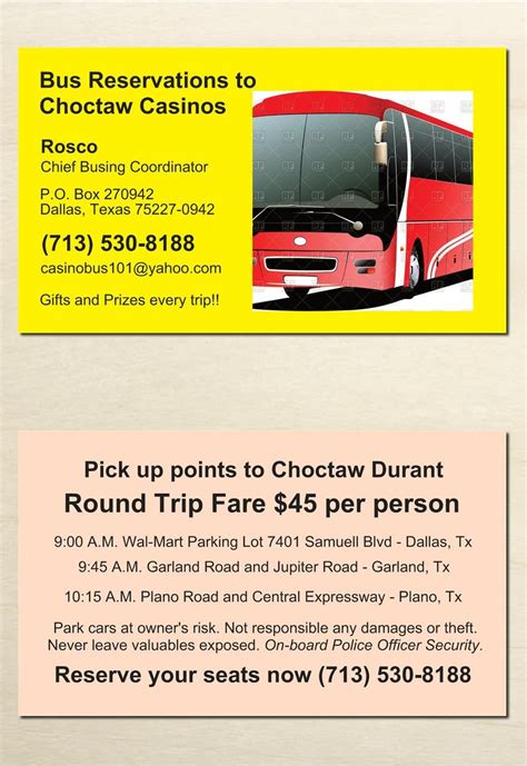 choctaw casino bus schedule