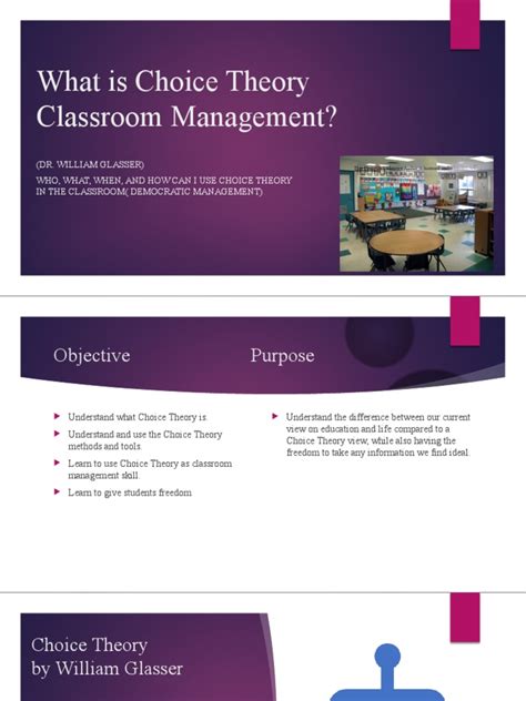 Choice Theory Classroom Management