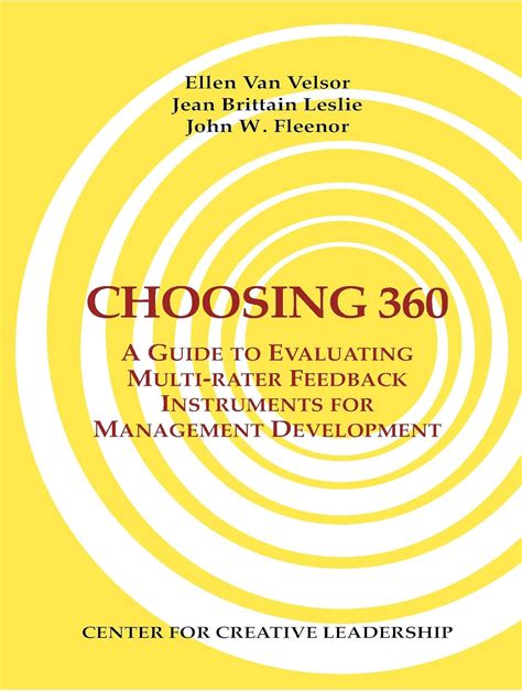 Read Online Choosing 360 A Guide To Evaluating Multi Rater Feedback Instruments For Management Development 