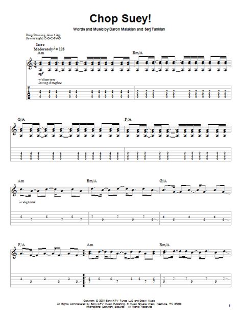 Chop Suey Tab
