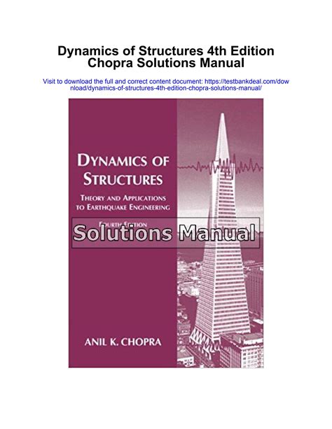 Read Online Chopra Dynamics Of Structures Solution Manual 