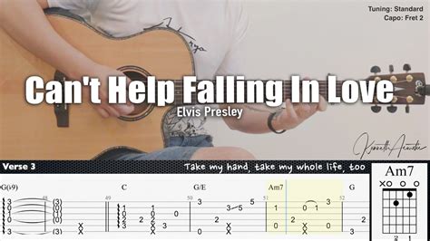 chord can't help falling in love | Cch nh n guitar 4 dy n