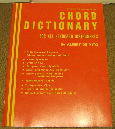 Chord Dictionary For Keyboard Instruments