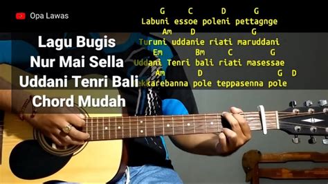 CHORD UDDANI TENRI BALI 💄 Kunci Gitar Fitri Adiba Bilqis - Itaneng Tenri Bolo Chord Dasar