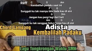 CHORD ADISTA KEMBALILAH PADAKU - Kunci Gitar Adista - Jangan Jauh Dari Hati Chord Dasar