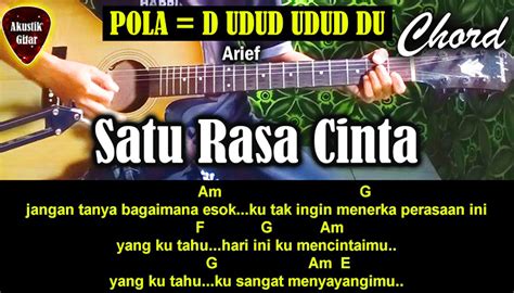 CHORD ARIEF SATU RASA - Kunci Gitar Gamma1 - 1 Atau 2 Chord Dasar - Chord