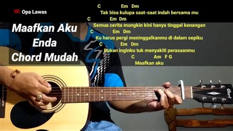 CHORD GITAR MAAFKAN AKU - Kunci Gitar D'Bagindas - Maafkan Aku Chord Dasar - Chord