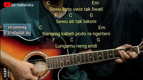 CHORD GITAR SEWU KUTO - Chord Sewu Kuto – Di Kempot dari Kunci C: Wis Tak bo