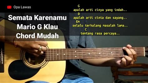 CHORD SEMATA KARENAMU G - Kunci Gitar JP BAND - Papa Pung Sayang Chord Dasar