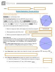 chords and arcs gizmo answers