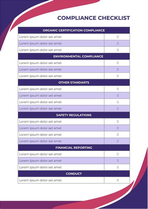 chp compliance checklist pdf