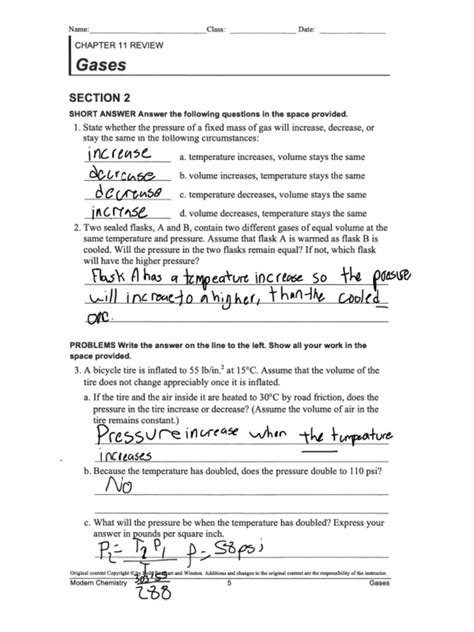 chpter 11 review gases section 1 answers