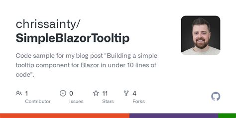 chrissainty/SimpleBlazorTooltip - Github