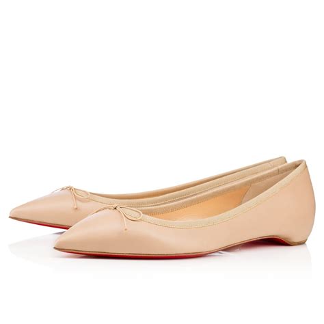 christian louboutin nude flats